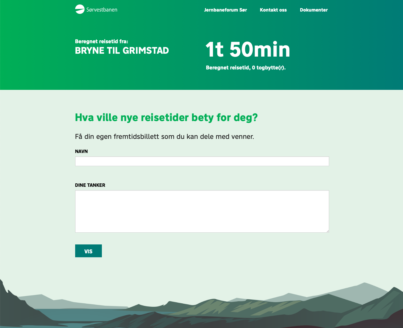 Bilde av nettsiden